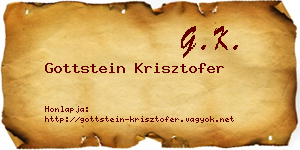 Gottstein Krisztofer névjegykártya